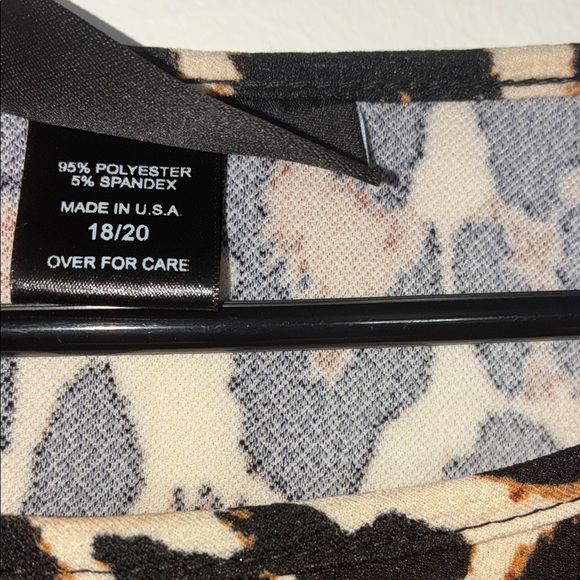 Ashley Stewart Leopard Print Blouse - Black and Brown - Picture 5 of 6
